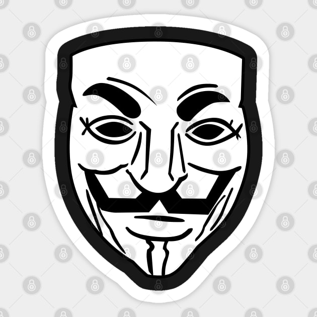 Anonymous Hacker Sticker by arashbeathew